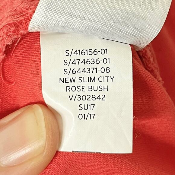 Gap Women's Slim City Khakis 8 Salmon Pink Chinos Ankle Stretch Mid Rise Pants - Picture 8 of 8